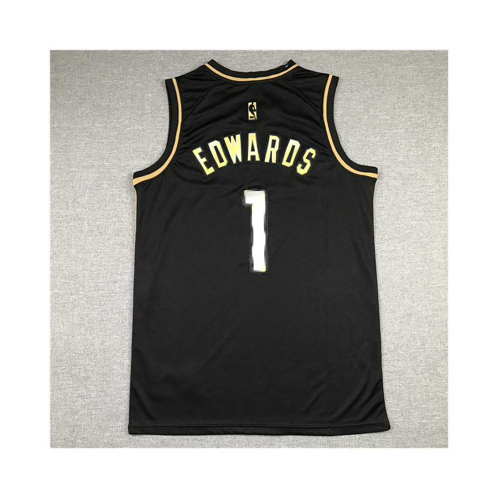 Kép 2/3 - Anthony EDWARDS Gold Edition Minnesota Timberwolves mez