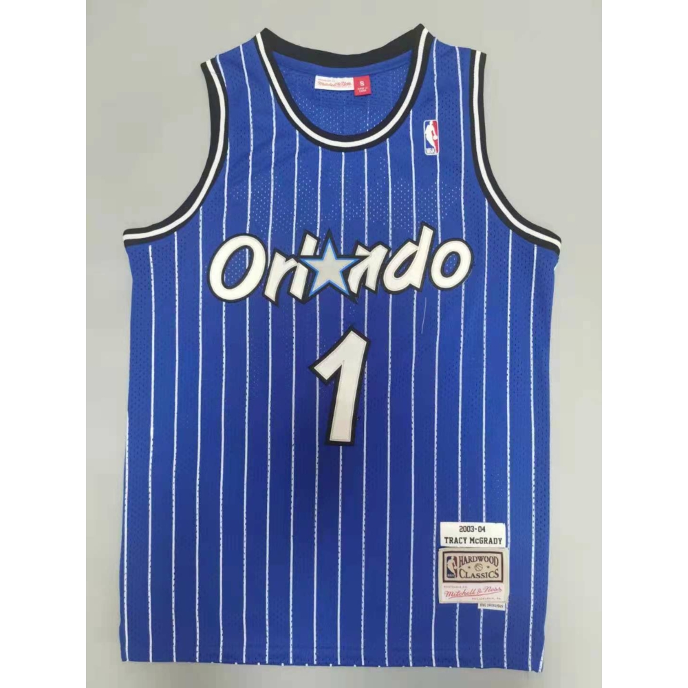 Kép 1/4 - Tracy McGRADY 2003-04 Classic Striped kék Orlando Magic mez