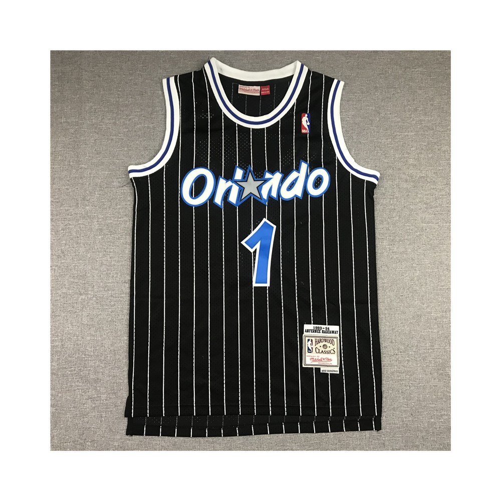 Kép 2/4 - Anfernee PENNY HARDAWAY 1993-94 Classic Striped fekete Orlando Magic mez