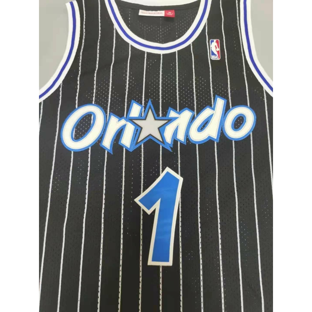 Kép 4/4 - Tracy McGRADY 2003-04 Classic Striped fekete Orlando Magic mez