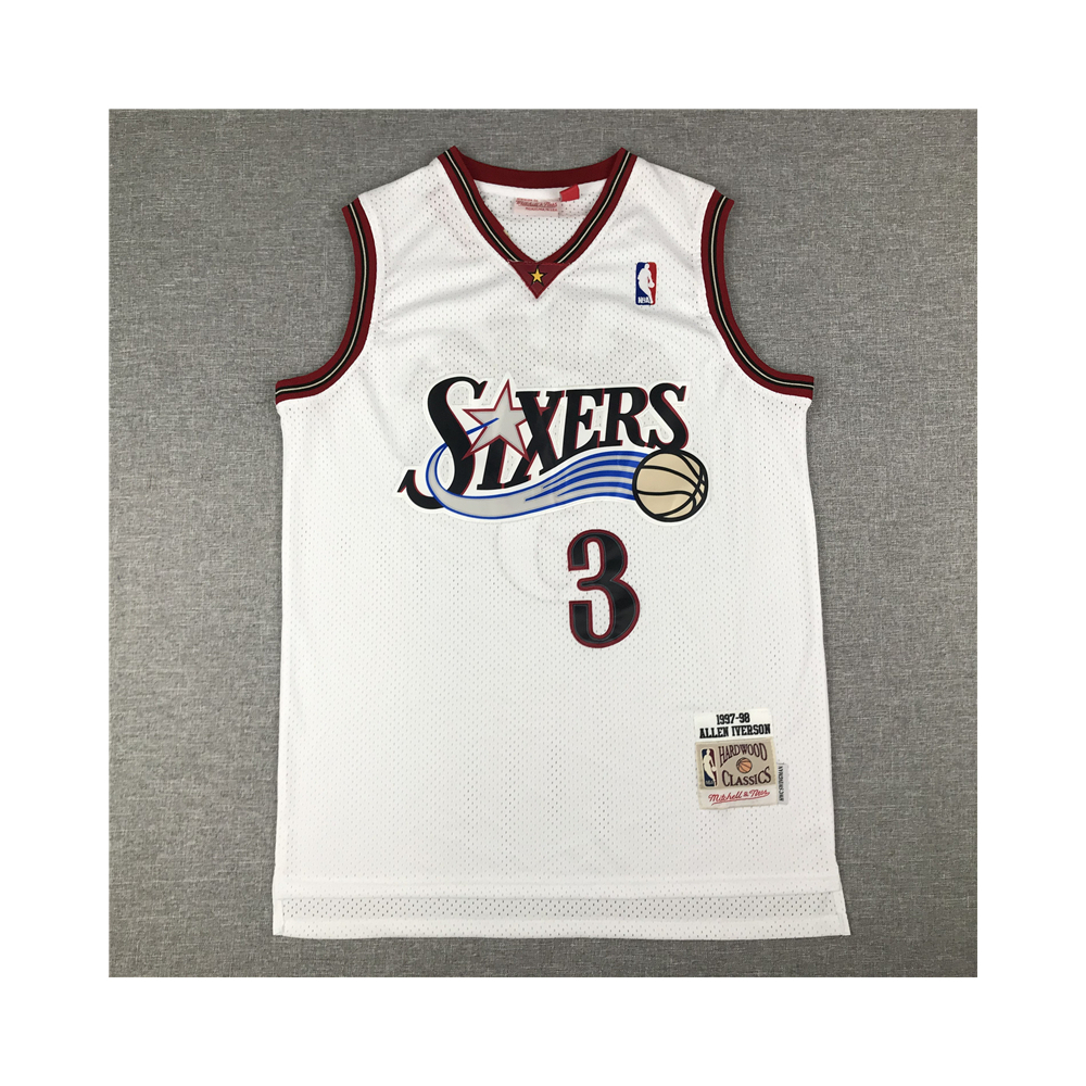Kép 1/3 - Allen IVERSON 1997-98 Classic fehér Philadelphia 76ers mez (KÉSZLETEN)
