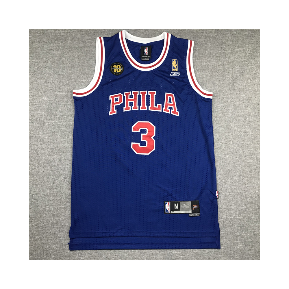 Kép 1/3 - Allen IVERSON Classic retro kék Philadelphia 76ers mez