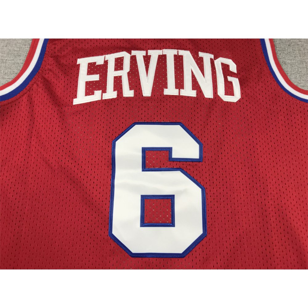 Kép 3/4 - Julius ERVING 1982-83 Classic piros Sixers mez