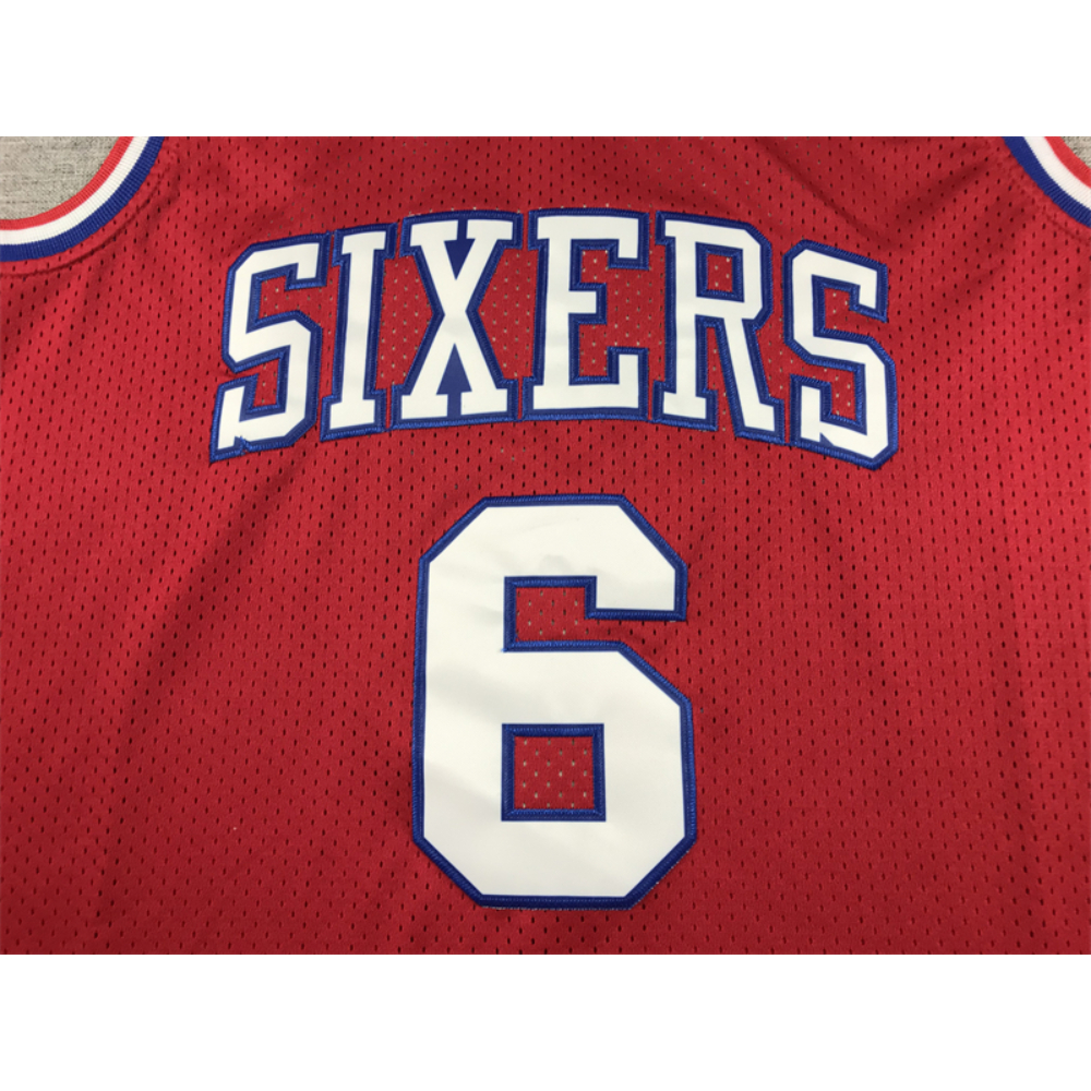 Kép 4/4 - Julius ERVING 1982-83 Classic piros Sixers mez