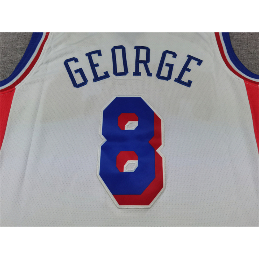 Kép 4/4 - Paul GEORGE 2024 fehér Philadelphia Sixers mez
