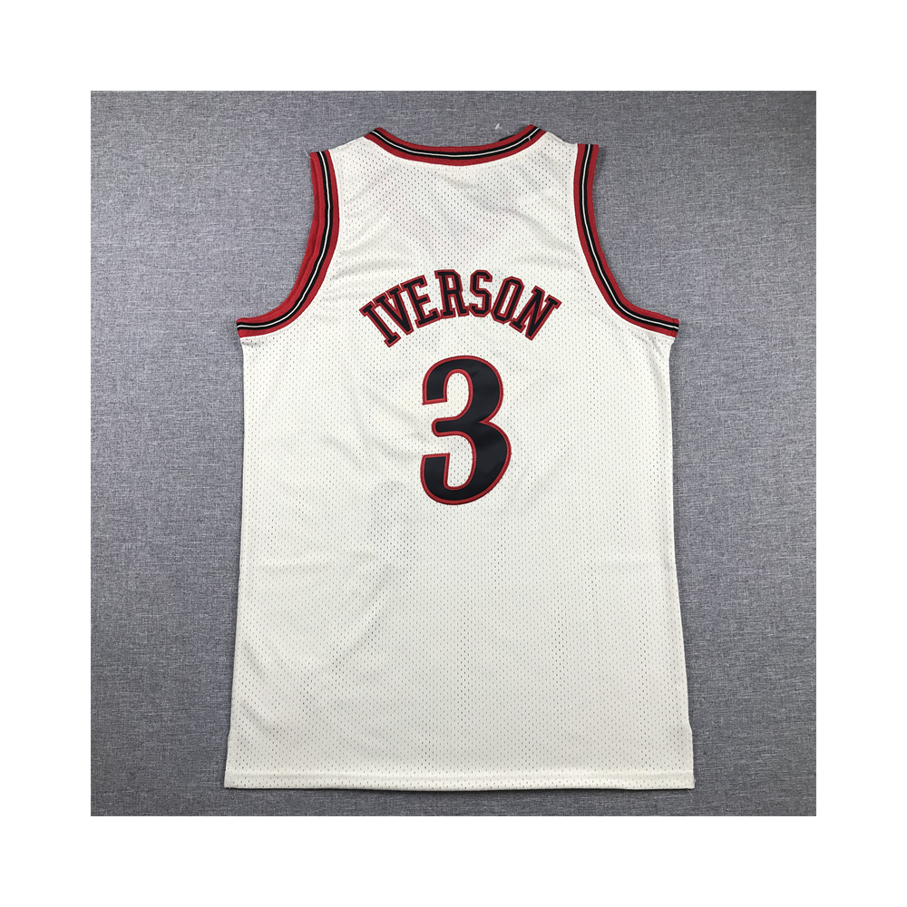 Kép 2/3 - Allen IVERSON CreamWhite vintage Philadelphia 76ers mez
