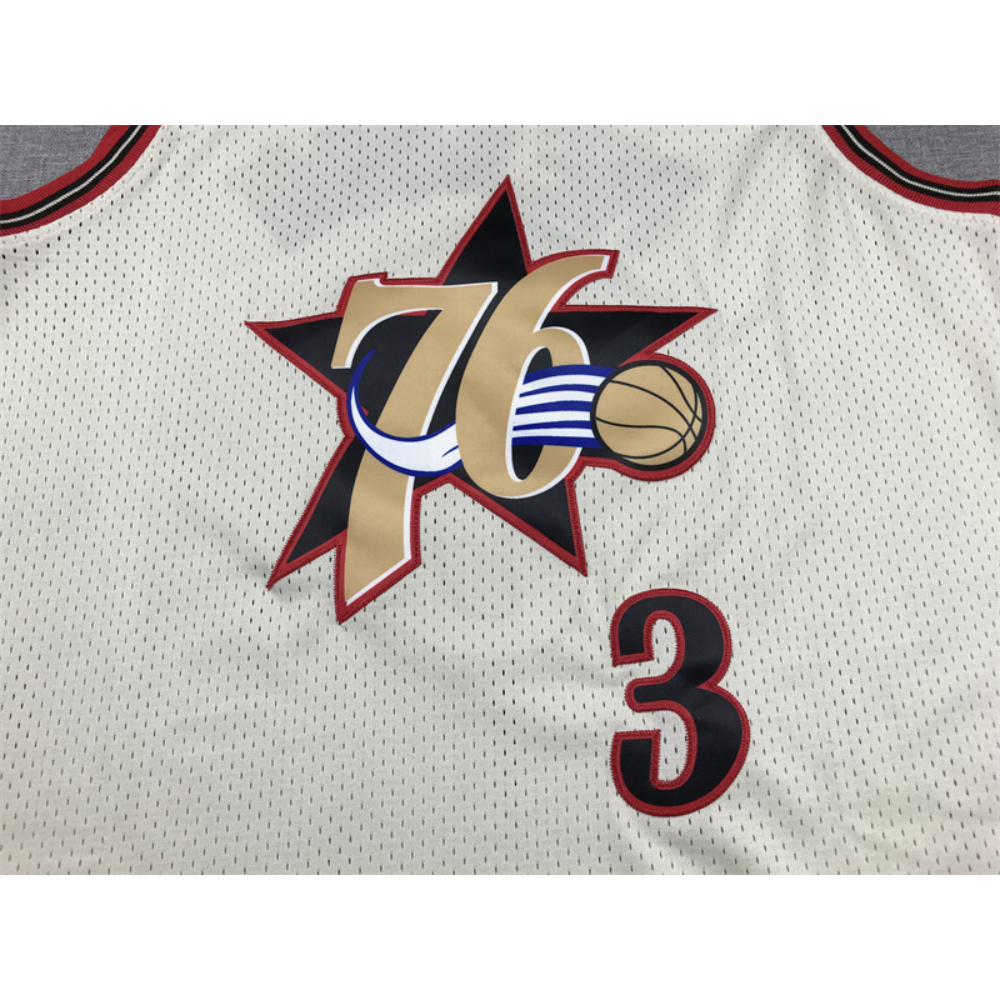 Kép 3/3 - Allen IVERSON CreamWhite vintage Philadelphia 76ers mez