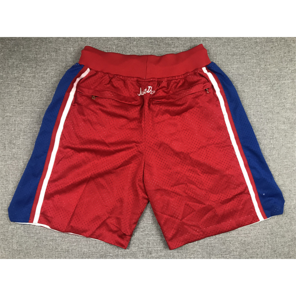 Kép 2/6 - Philadelphia 76ers Retro piros Just Don zsebes kosaras rövidnadrág