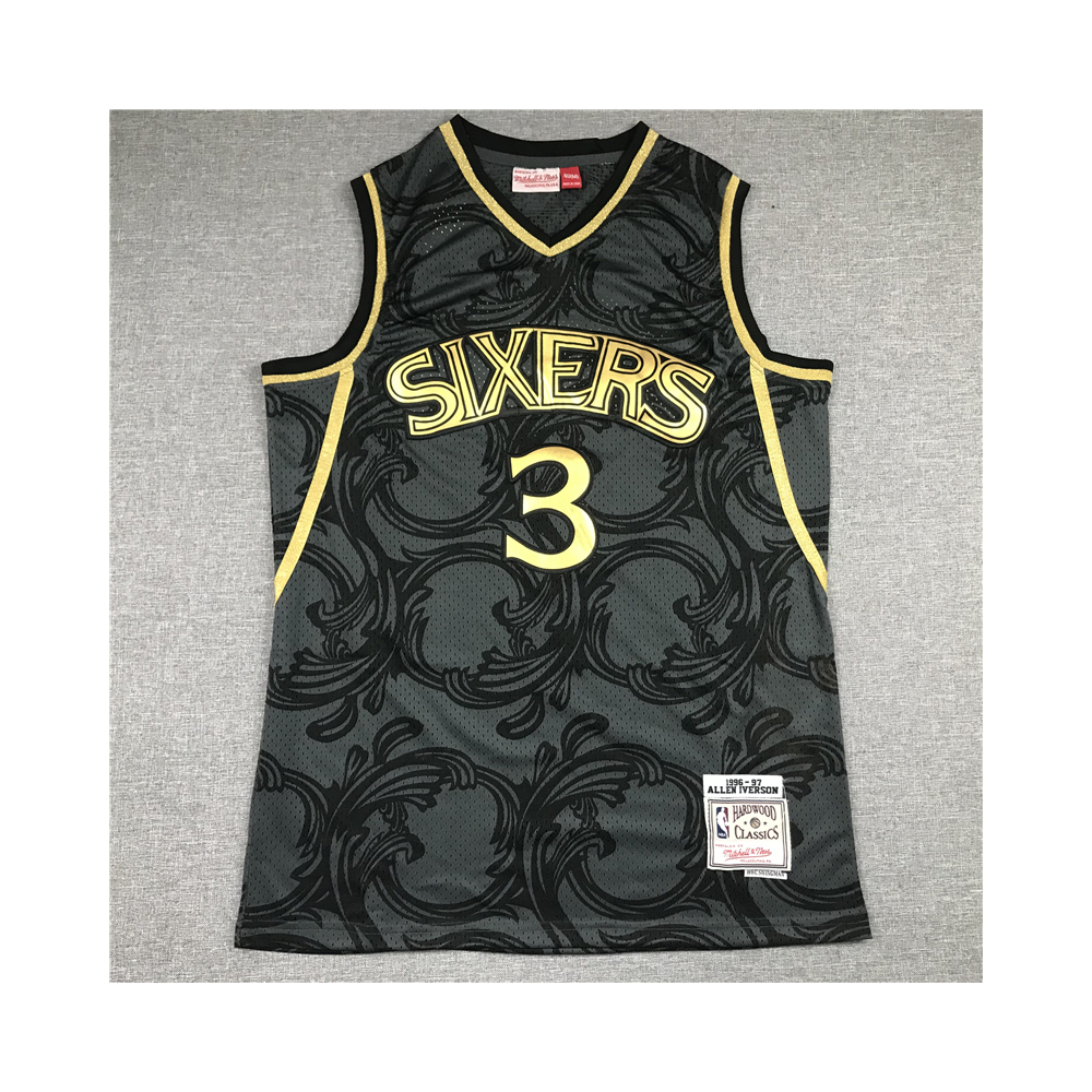 Kép 1/3 - Allen IVERSON 1996-97 Classic retro fekete Philadelphia 76ers mez