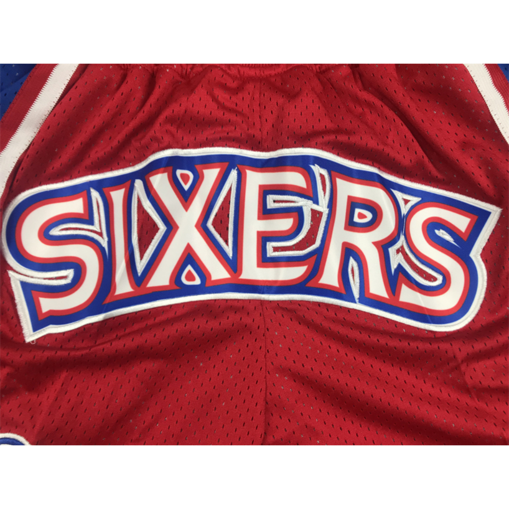 Kép 3/6 - Philadelphia 76ers Retro piros Just Don zsebes kosaras rövidnadrág