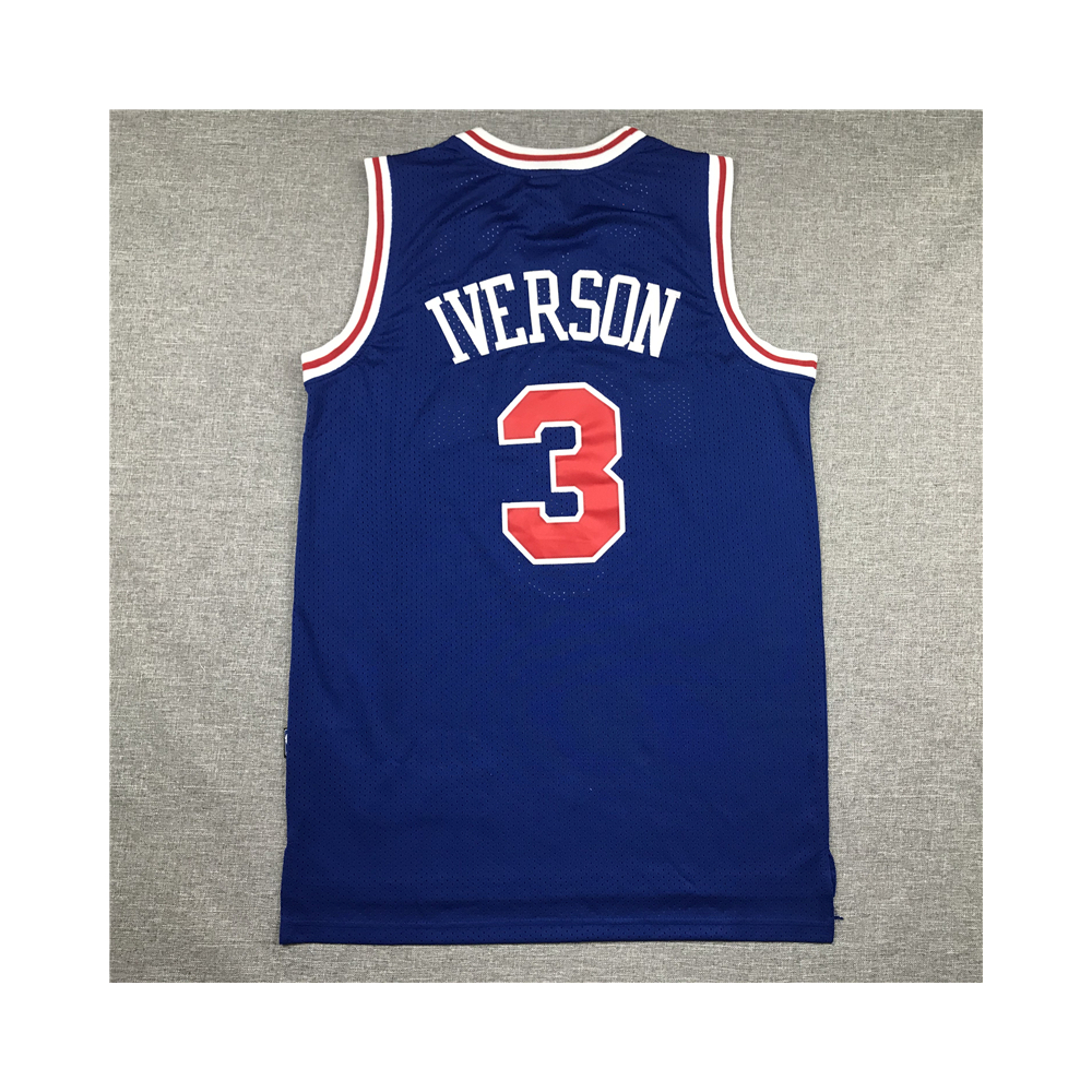 Kép 2/3 - Allen IVERSON Classic retro kék Philadelphia 76ers mez