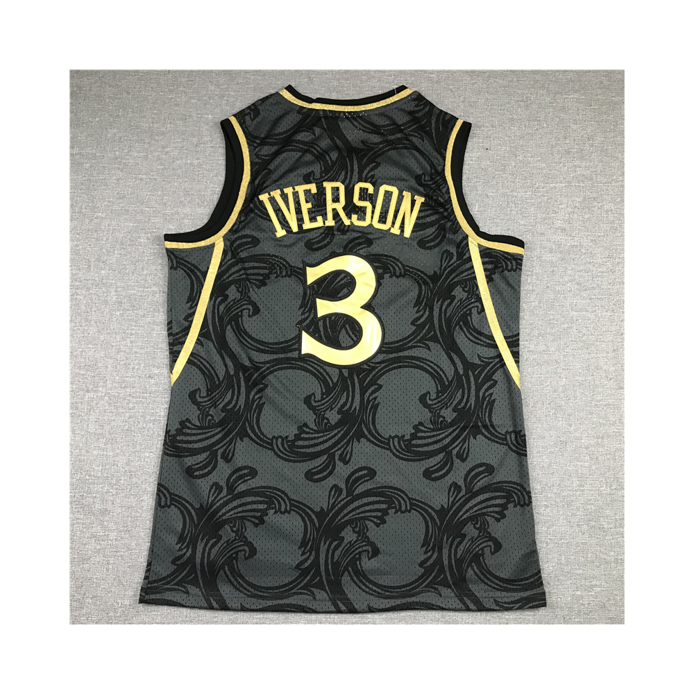 Kép 2/3 - Allen IVERSON 1996-97 Classic retro fekete Philadelphia 76ers mez