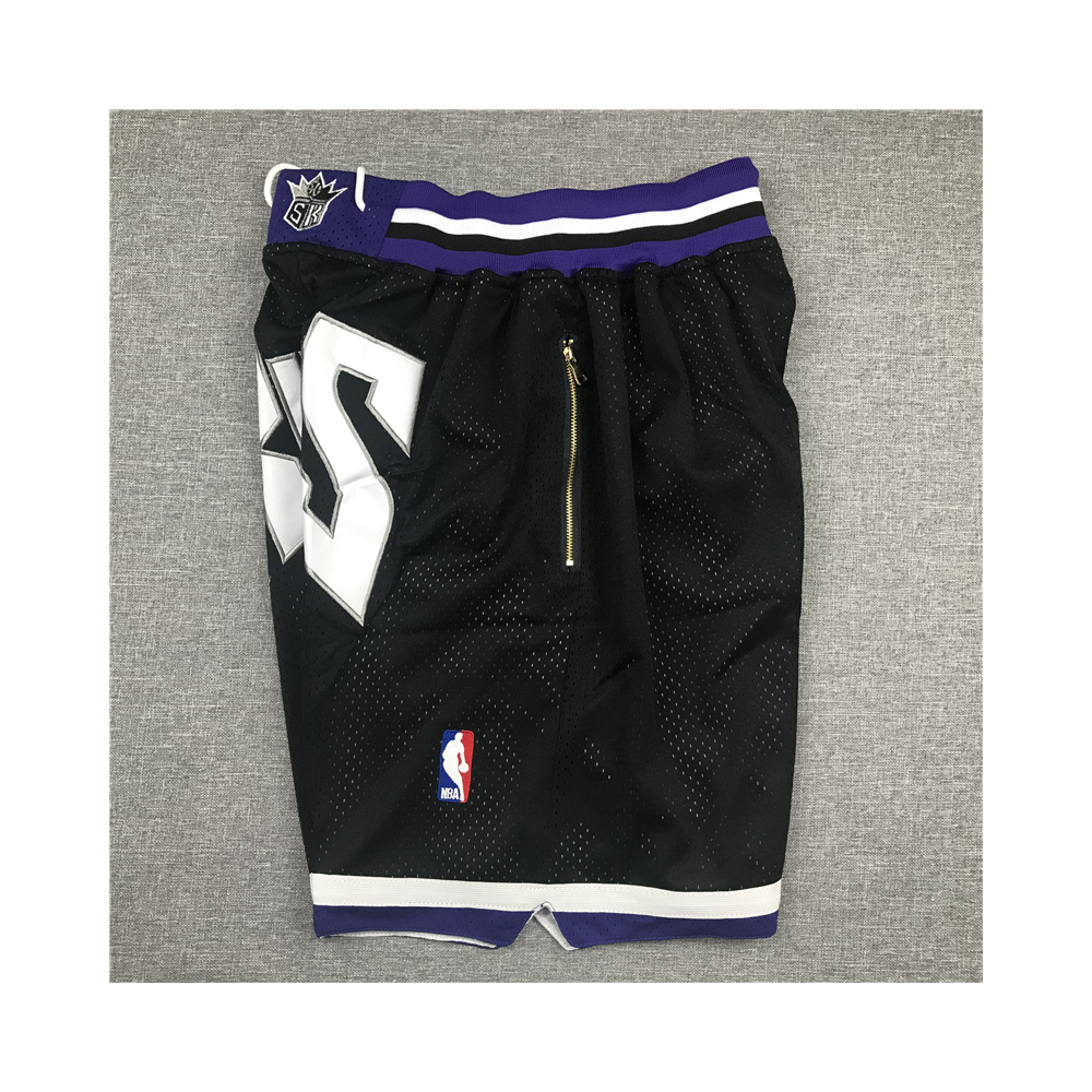 Kép 4/4 - Sacramento Kings fekete Just Don zsebes kosaras rövidnadrág