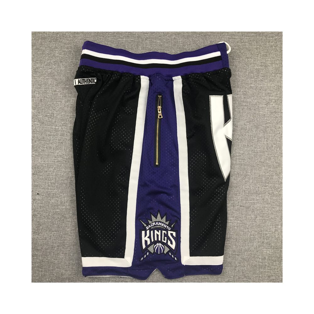 Kép 3/4 - Sacramento Kings fekete Just Don zsebes kosaras rövidnadrág