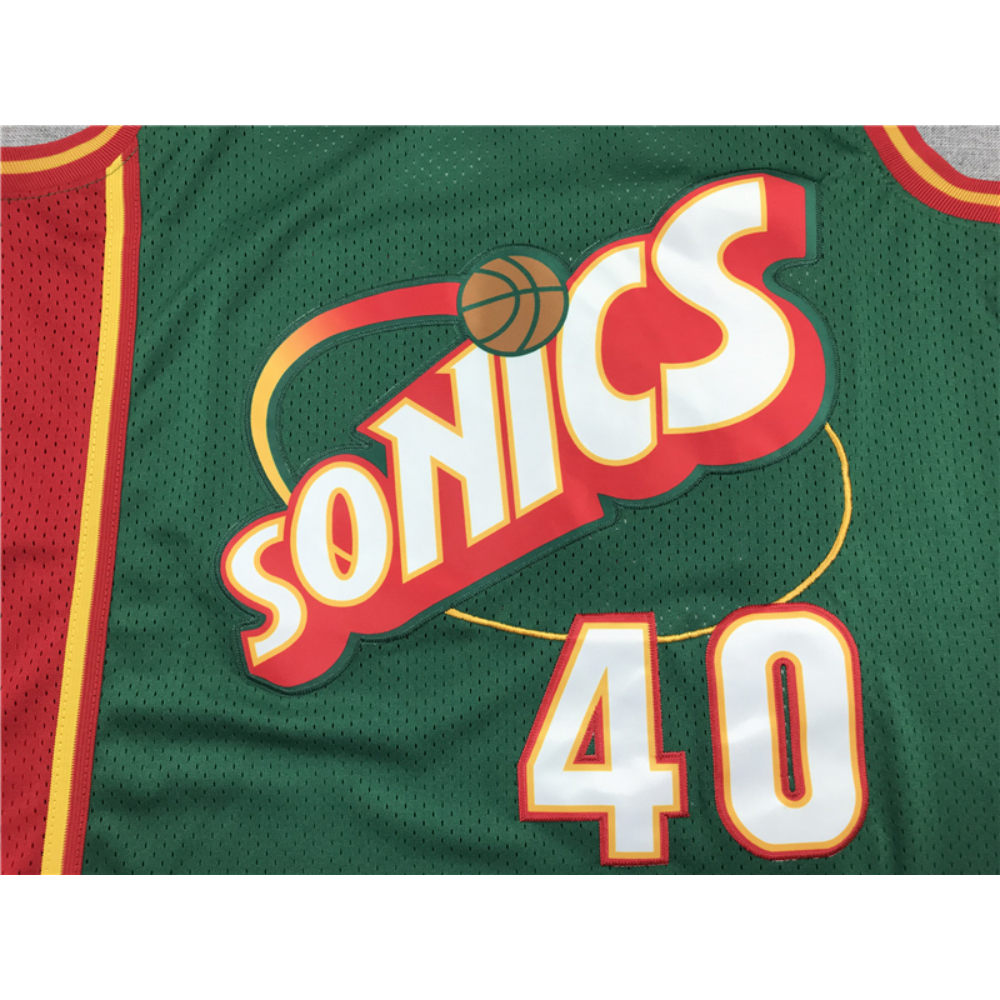 Kép 3/4 - Shawn KEMP zöld Seattle Supersonics retro mez