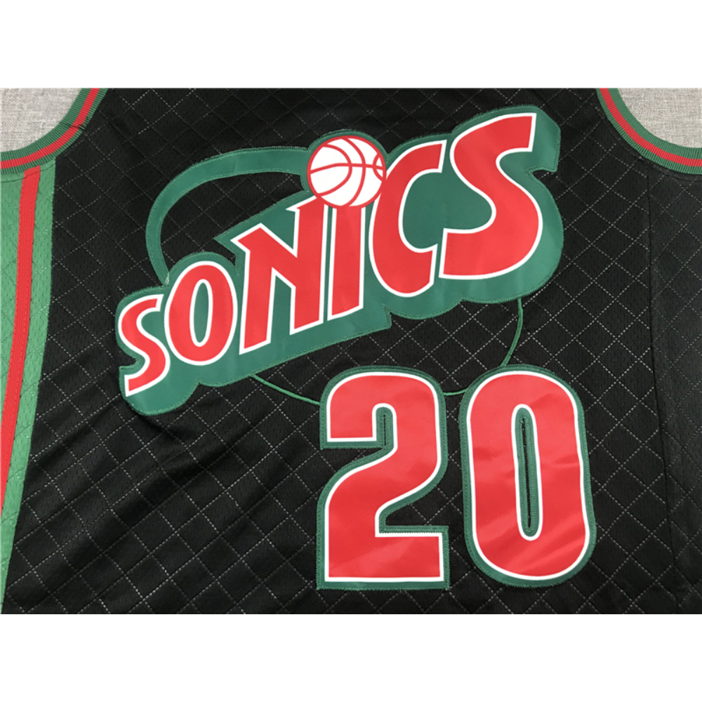 Kép 3/4 - Gary PAYTON Black Seattle Supersonics retro mez