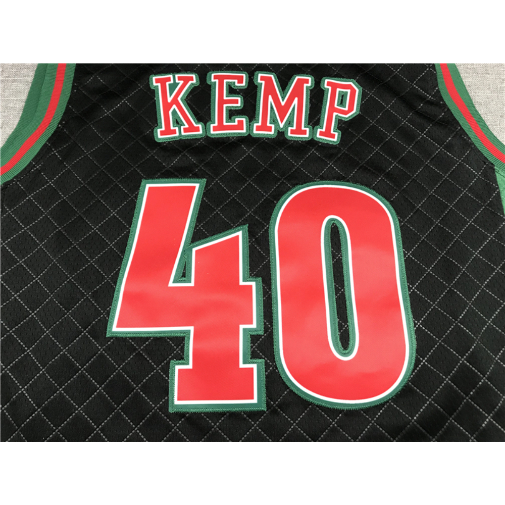 Kép 3/4 - Shawn KEMP Black Seattle Supersonics retro mez