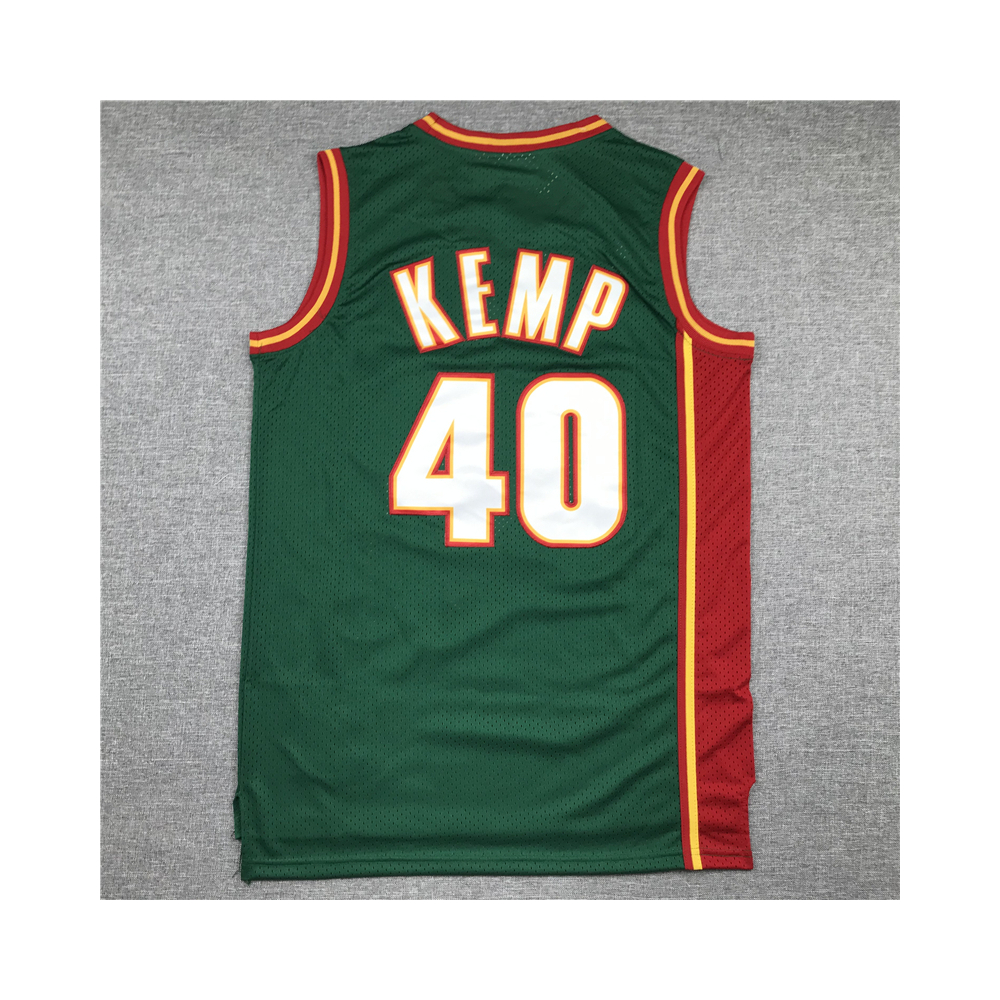 Kép 2/4 - Shawn KEMP zöld Seattle Supersonics retro mez