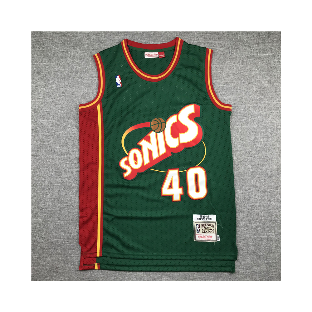 Kép 1/4 - Shawn KEMP zöld Seattle Supersonics retro mez