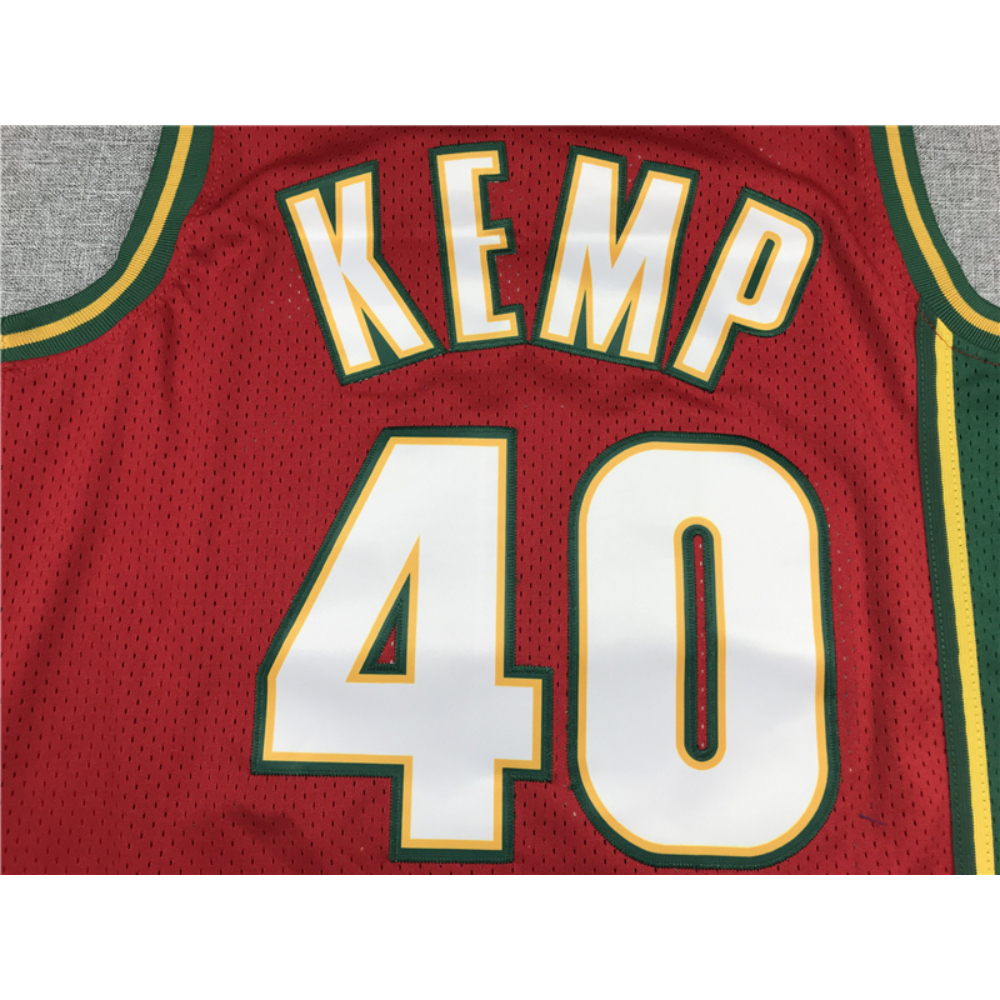 Kép 4/4 - Shawn KEMP Red Seattle Supersonics retro mez