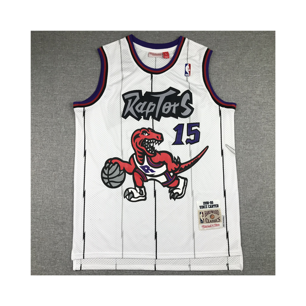 Kép 1/3 - Vince CARTER Classic fehér Toronto Raptors mez (KÉSZLETEN)
