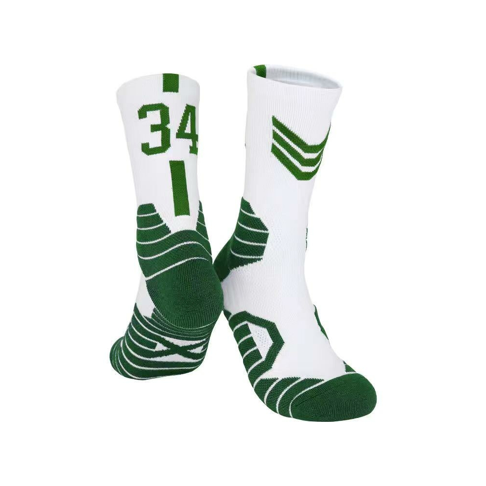 Kép 1/5 - Giannis ANTETOKOUNMPO fehér-zöld zokni