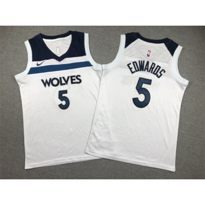 Anthony EDWARDS fehér Minnesota Timberwolves mez (GYEREK)