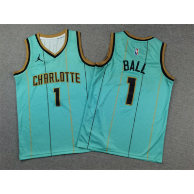 Lamelo BALL 2024 city edition Charlotte mez (GYEREK)