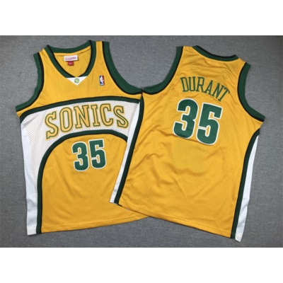 Kevin DURANT sárga Seattle Supersonics retro mez (GYEREK)