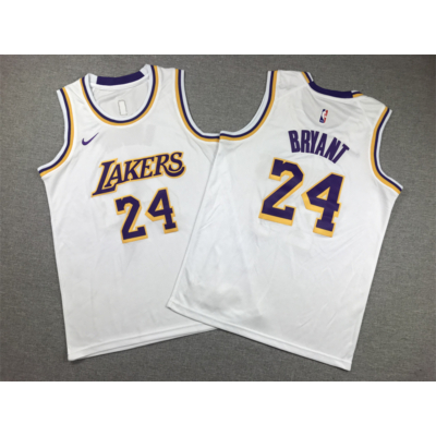 Kobe BRYANT Fehér Lakers mez #24 (GYEREK)(KÉSZLETEN)