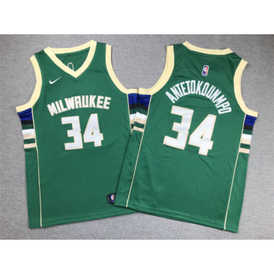 Giannis ANTETOKOUNMPO zöld Milwaukee Bucks mez (GYEREK)