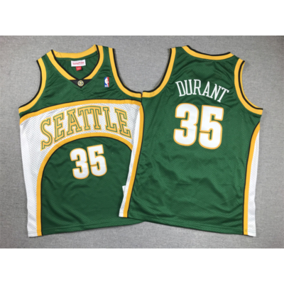 Kevin DURANT zöld Seattle Supersonics retro mez (GYEREK)