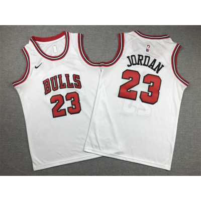 Michael JORDAN fehér Bulls new era mez (GYEREK)
