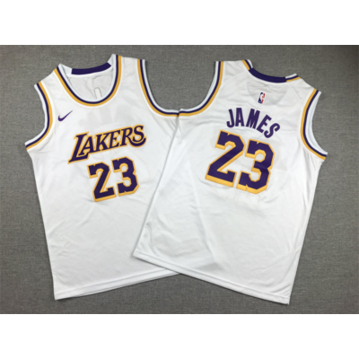 Lebron JAMES fehér Lakers mez #23 (GYEREK)(KÉSZLETEN)