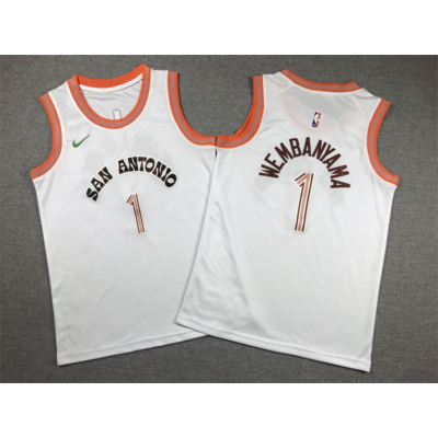 Victor WEMBANYAMA 2023 City Edition San Antonio Spurs mez (GYEREK)