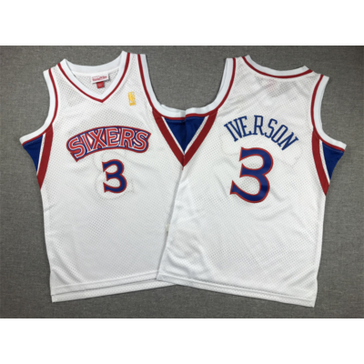 Allen IVERSON fehér Philadelphia 76ers mez (GYEREK)