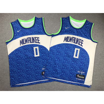 Damian LILLARD 2023 City Edition Milwaukee Bucks mez (GYEREK)