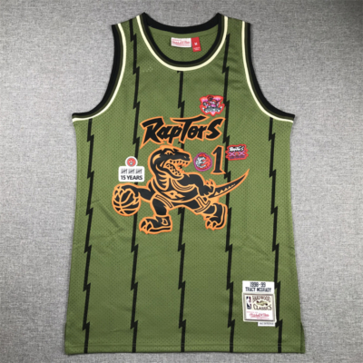 Tracy McGRADY Army Green Toronto Raptors mez