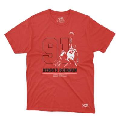 BallStarz Dennis Rodman The Worm póló (piros)