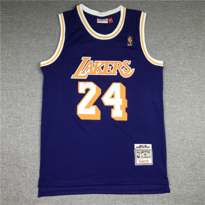 Kobe BRYANT 2007-08 lila Los Angeles Lakers mez #24