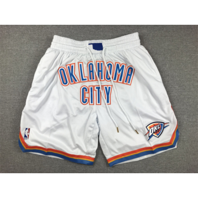 Oklahoma City Thunder fehér Just Don zsebes rövidnadrág