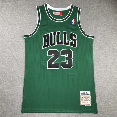 Michael JORDAN zöld Chicago Bulls vintage mez