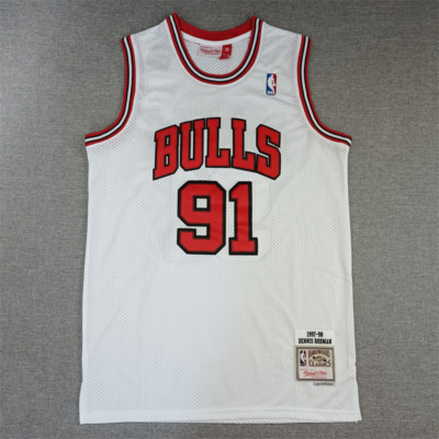 Dennis RODMAN Classic fehér Chicago Bulls mez