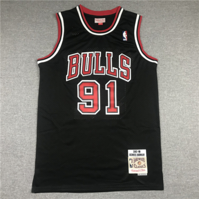 Dennis RODMAN fekete Chicago Bulls vintage mez (KÉSZLETEN)