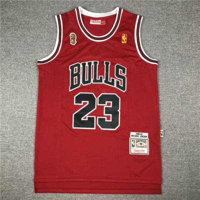 Michael JORDAN piros 96-97 The Finals Chicago Bulls vintage mez