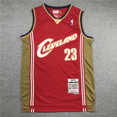 Lebron JAMES bordó Cleveland vintage mez