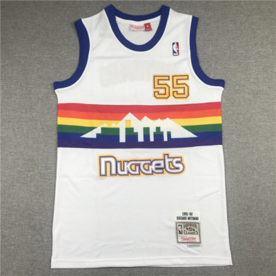 Dikembe MUTAMBO fehér classic Denver Nuggets mez