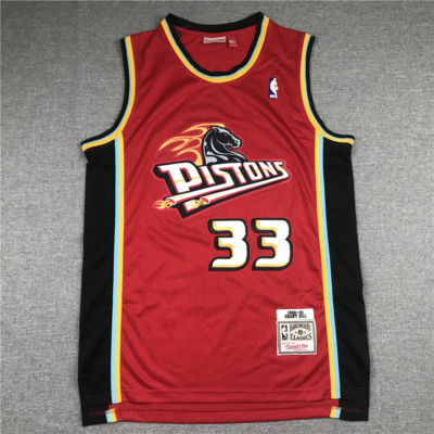 Grant HILL piros Classic Swingman Detroit Pistons vintage mez