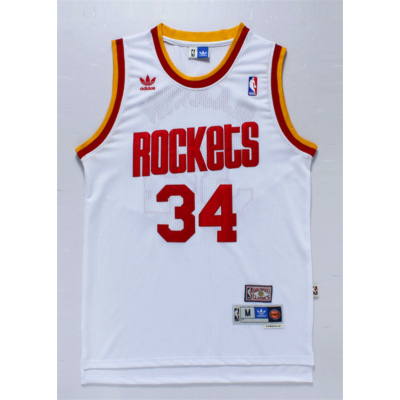 Hakeem OLAJUWON fehér Classic Swingman Houston Rockets mez