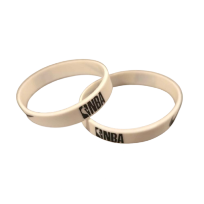 Fehér NBA szilikon karkötő